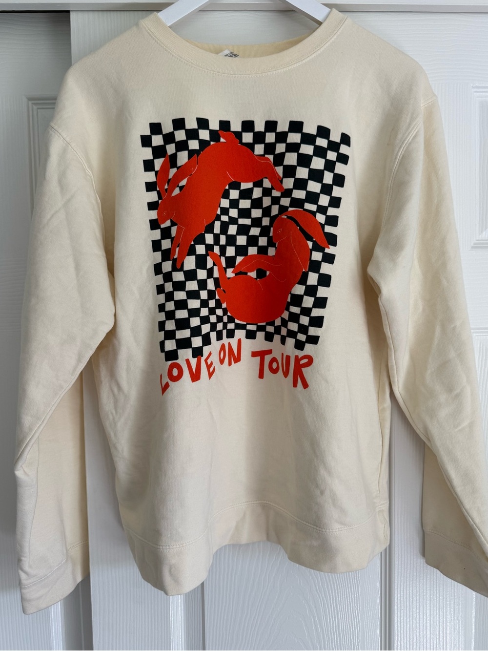 Harry Styles Love On Tour 2021 Crewneck with Checkerboard Rabbits
